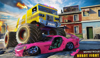Monster Truck Driver Police Chase : Robot Games