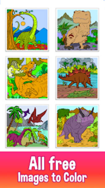 Dinosaur Color by Number Pages