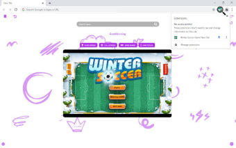 Winter Soccer Game New Tab
