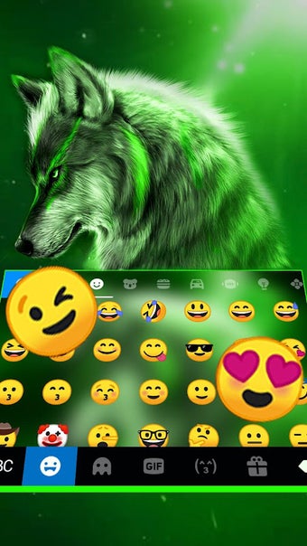 Wild Night Wolf Keyboard Theme