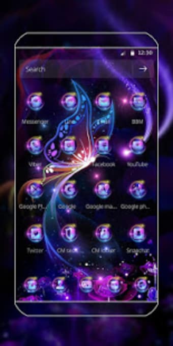 Dazzle Neon Butterfly Theme