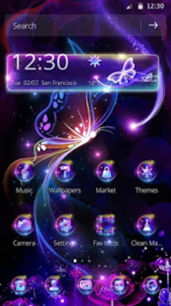 Dazzle Neon Butterfly Theme