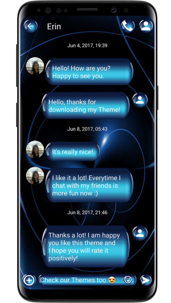SMS Theme Sphere Blue - black