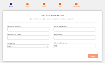 Fedex Shipping With Live rates and shipping labels.