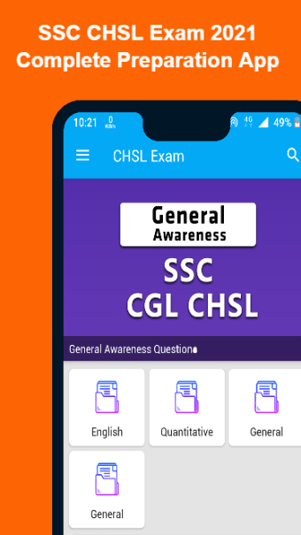 SSC CHSL 2021 Preparation App