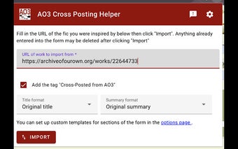 AO3 Cross Posting Helper