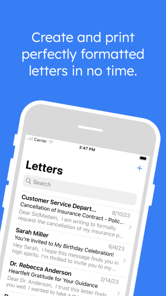 Letter: just write letters