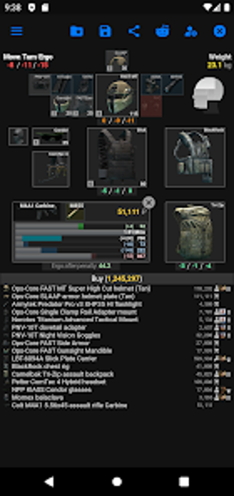 Database for Tarkov