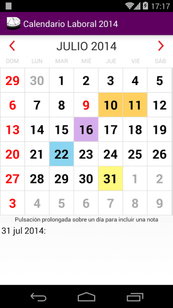 Argentina 2014 Calendar
