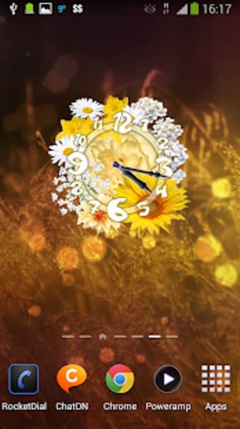 Daisy Sun Flower Clock Widget