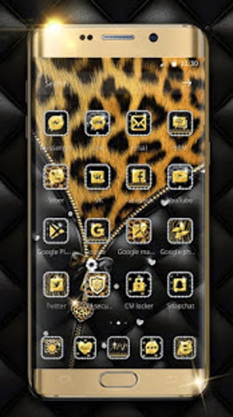 Leopard Print - Diamond Zipper Theme