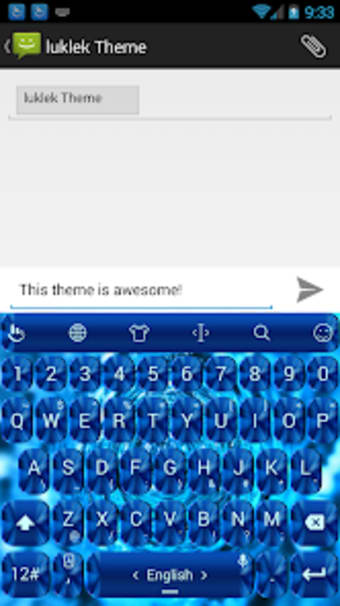 Keyboard Theme Shading Blue