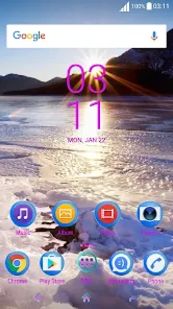 ice melts  Xperia Theme