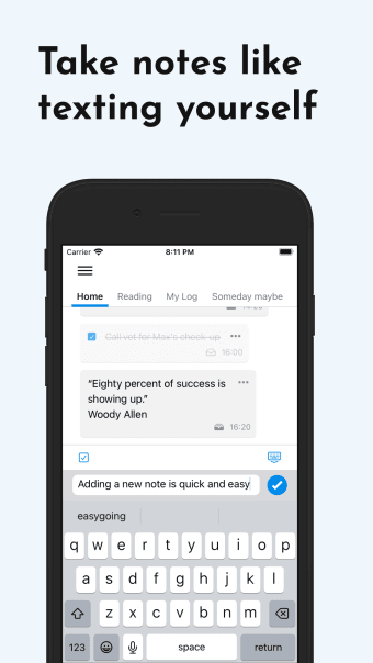 Qept: Quick Notes Like Texting