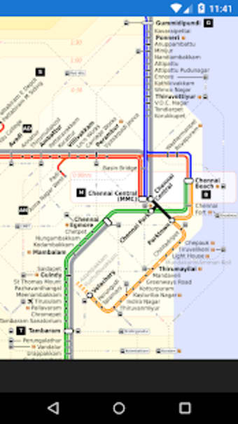 Chennai Local Train  Bus Map