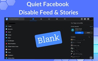 Quiet Facebook: Disable Feed & Stories