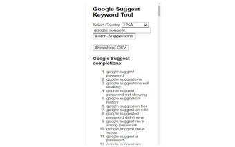 Google Suggest Keyword Tool