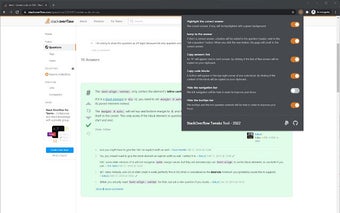 StackOverflow Tweaks Tool