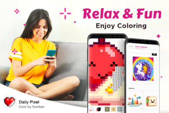 Daily Pixel  Color by Number Coloring Book Free