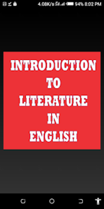 Introduction to Literature in