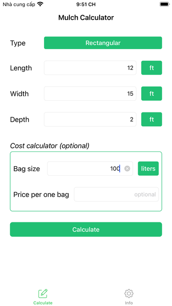 Mulch Calculator - Landscape