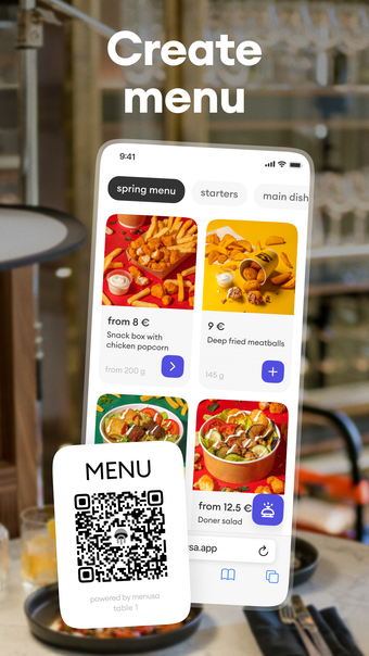 Menusa: online QR menu creator