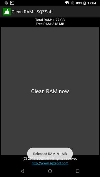 Clean RAM - SQZSoft