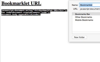 Bookmarklet URL