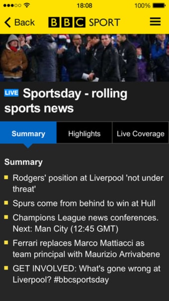 BBC Sport - News  Live Scores