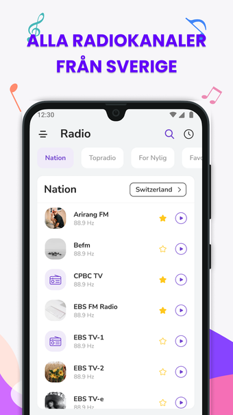 Radio Sweden: FM radio channels and music stations