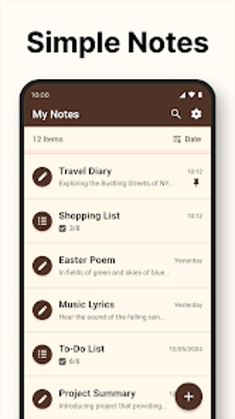 Notes - Simple Notepad