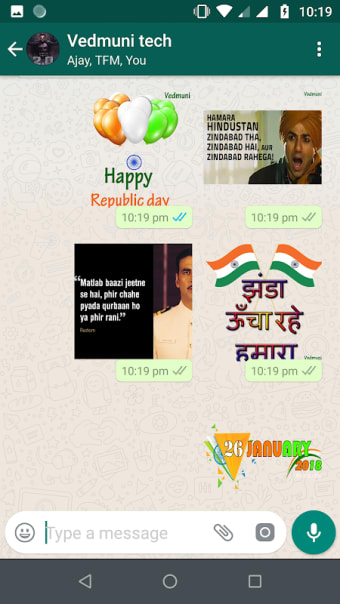Republic Day Stickers for Whatsapp (WAStickerApps)