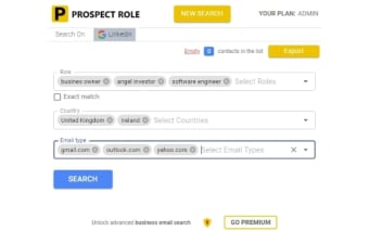 Prospect Role: Find email leads