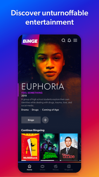 Binge for Android TV