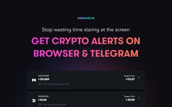 Coingaze | Set Crypto alerts from WazirX