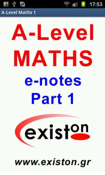 A-Level Mathematics (Part 1)
