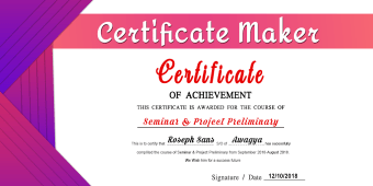 Certificate Creator - Templates  Design Maker