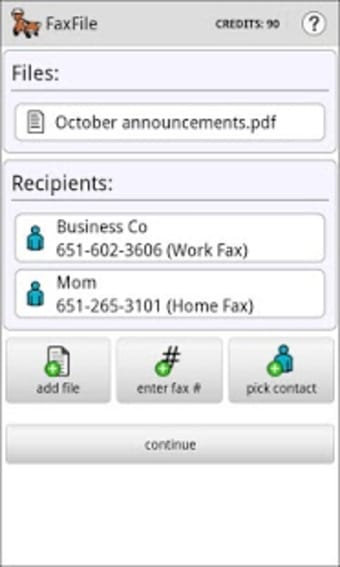 FaxFile - Send Fax from phone