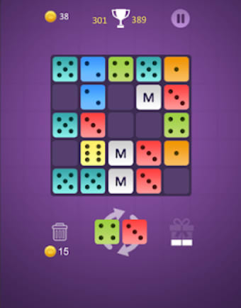 Dominoes puzzle - merge blocks with same numbers