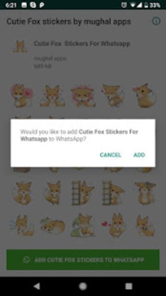 Cutie Fox Stickers-WAStickerApps