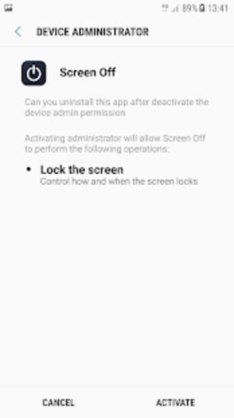 Screen Off And Lock Screen One Touch To Lock