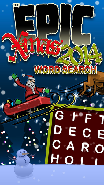 Epic Xmas 2014 Word Search - holiday wordsearch