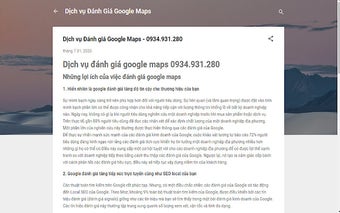 Dịch vụ Đánh giá Google Maps 0934.931.280