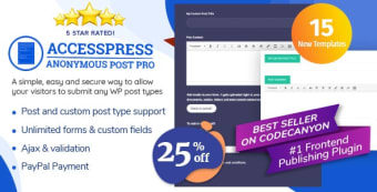 AccessPress Anonymous Post Pro - Frontend Publishing WordPress Plugin