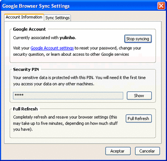 Google Browser Sync
