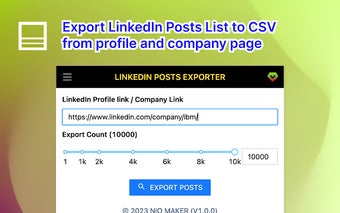 Posts Export for LinkedIn