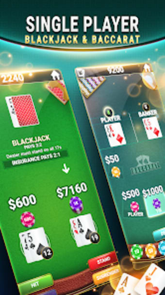 Blackjack  Baccarat Card Game