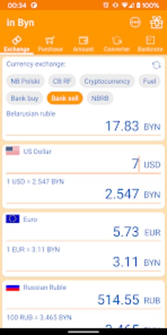 in Byn - Currency converter