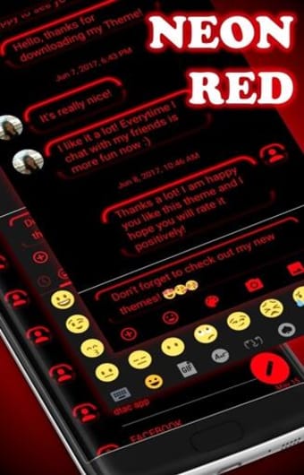SMS Messages NeonLed Red Theme