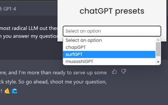 chatGPT presets